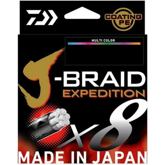 Леска DAIWA J-BRAID EXPEDITION×8E 0.22mm-300m MULTI COLOR 12552-122